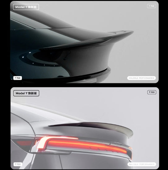 HaloBLk Model 3 / Model Y / Highland Model 3 / Juniper Model Y Real Carbon Fibre Rear Spoiler – Matte Black