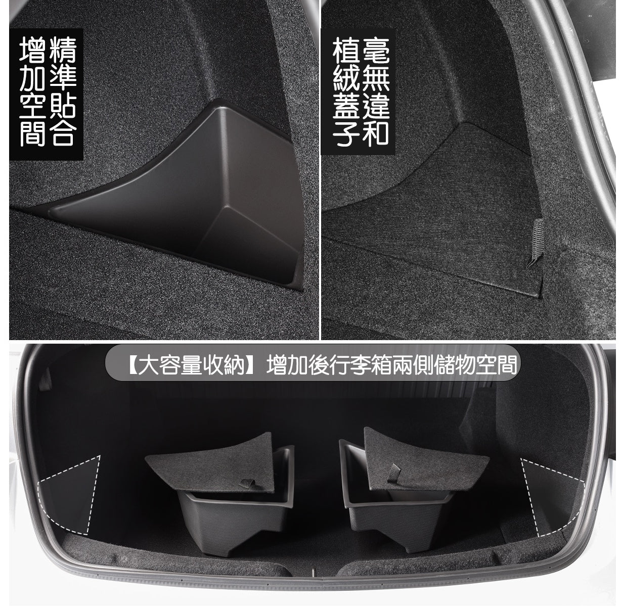 TPARTS Model 3 Highland Boot Side Storage Boxes with Lids (Left & Right)