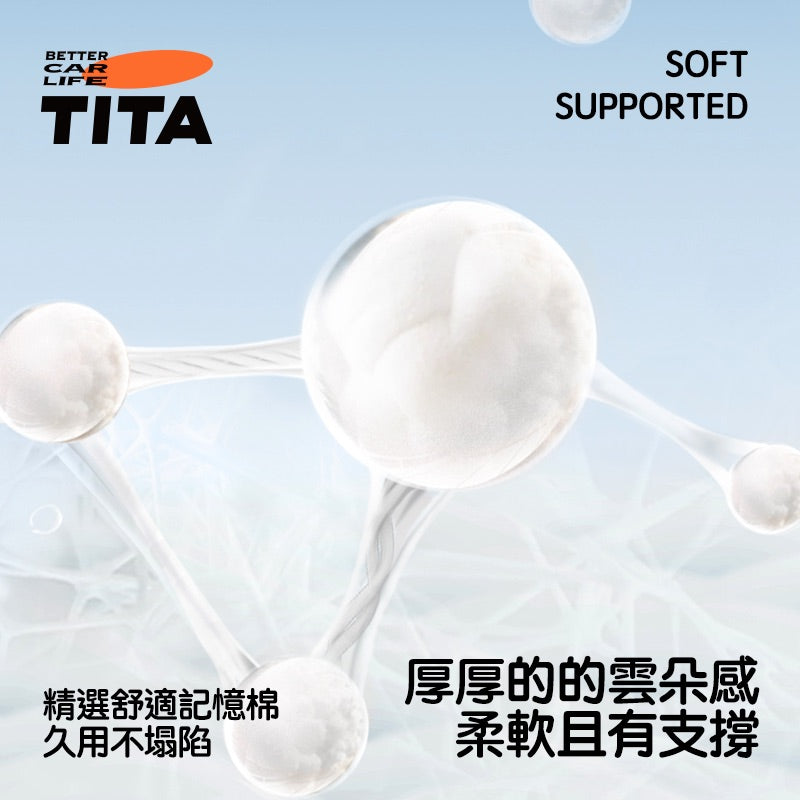 TITA Wow/Rest – Universal Fit Dual-Adjustable Headrest & Contoured Lumbar Pillow