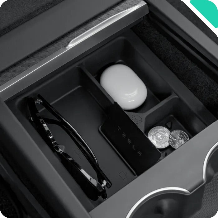 HaloBLk Dual-Layer Hidden Armrest & Centre Console Storage Box for Model 3 Highland / Model Y Juniper
