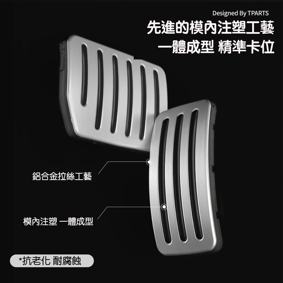 TPARTS Model 3/Y/Highland/Juniper Second-Generation Aluminium Alloy High-Performance Pedals (Clip-On)