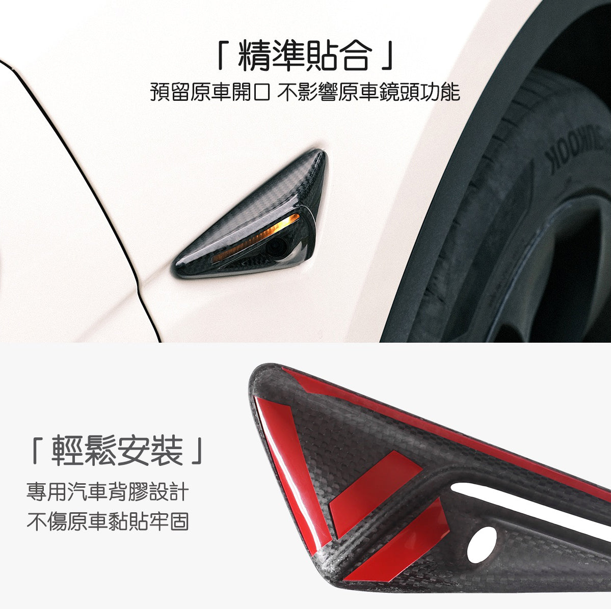 TPARTS Model Y / Juniper / Highland True Carbon Fibre Camera Wing Mirror Protective Cover