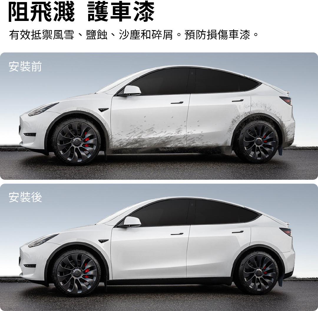 HaloBLk Model Y / Juniper Halo Mud Flaps