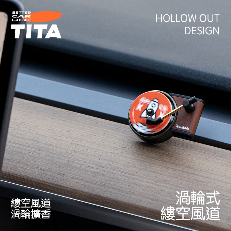 TITA Vinyl Record Car Air Freshener – For Tesla & Non-Tesla Vehicles / Vent Clip Fragrance