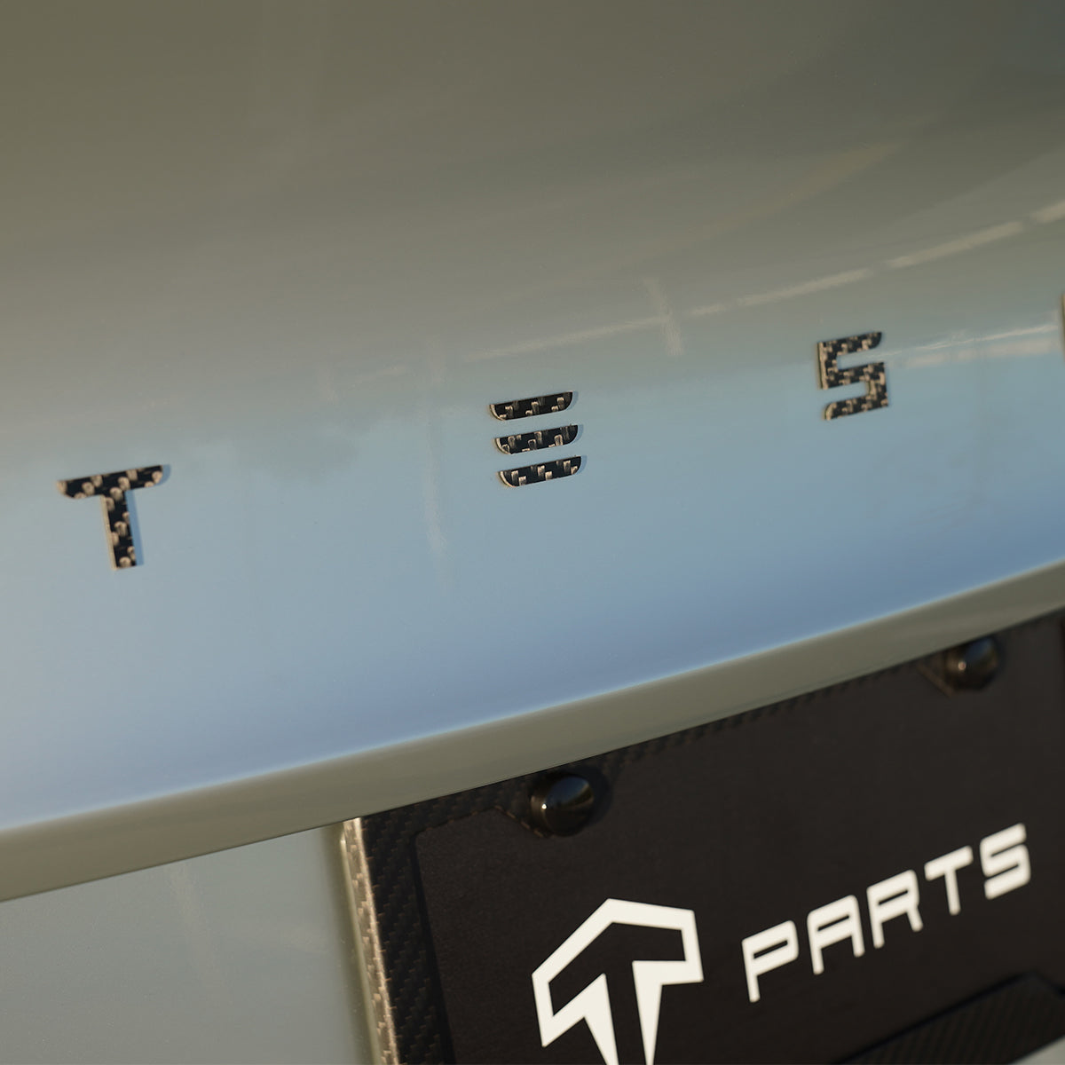 TPARTS Model 3/Y Real Dry Carbon Fibre TESLA Front & Rear Letter Emblems