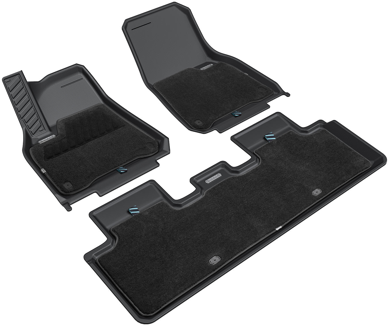 HaloBLk Model Y Epic Dual-Layer Floor Mats