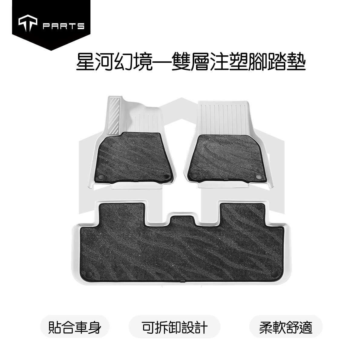 TPARTS Model Y Juniper Galaxy Dream Double-Layer Floor Mats