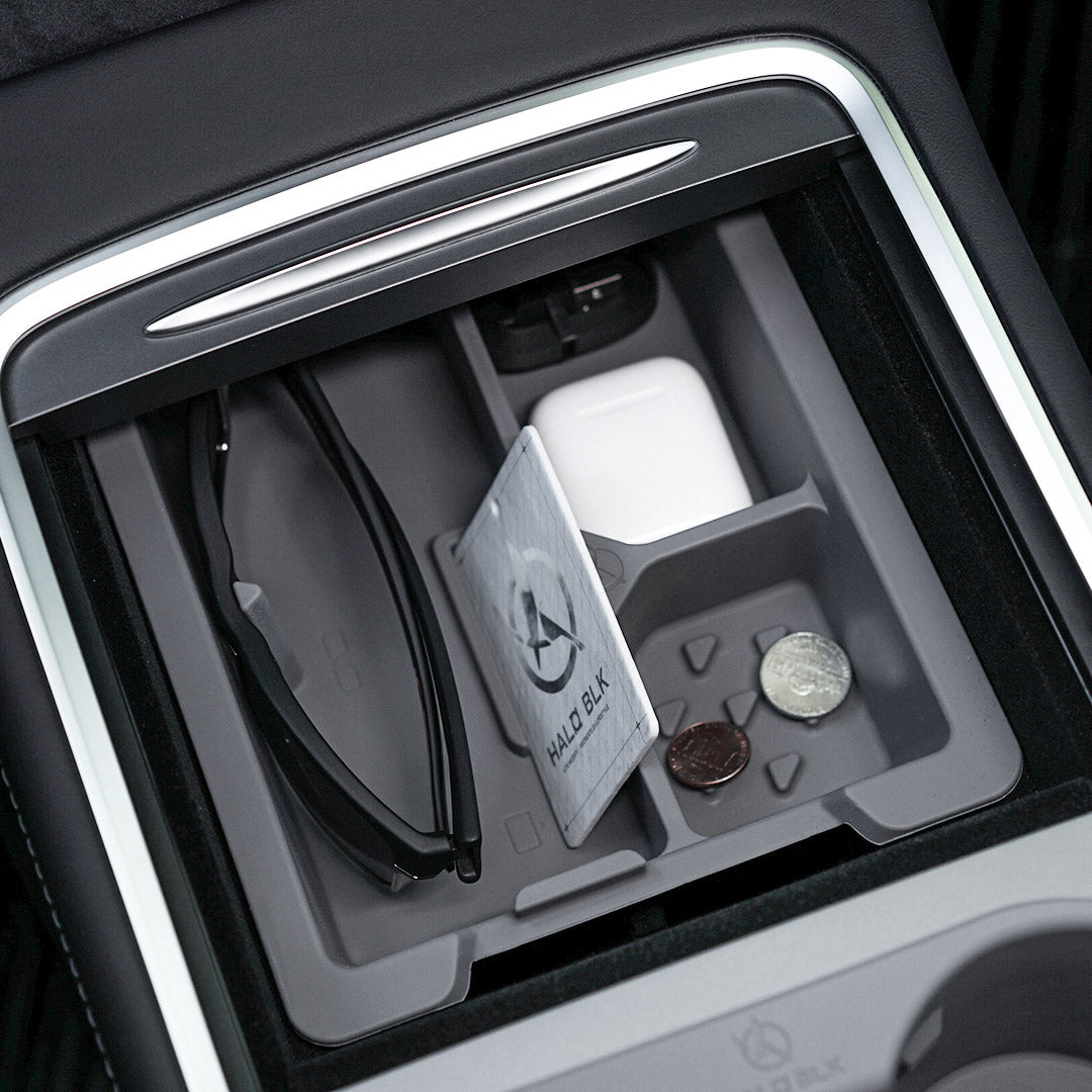 【Clearance – No Restocks】HaloBLk Model 3 / Y Dual-Layer Hidden Centre Console Storage Box