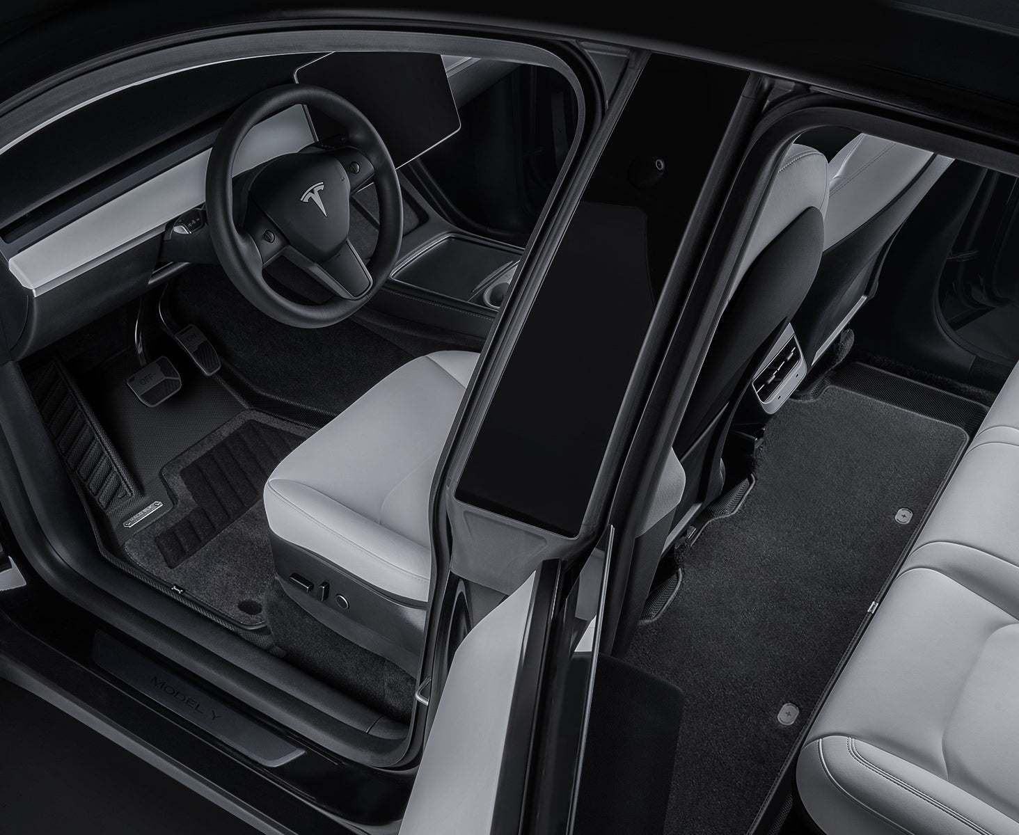 HaloBLk Model Y Epic Dual-Layer Floor Mats