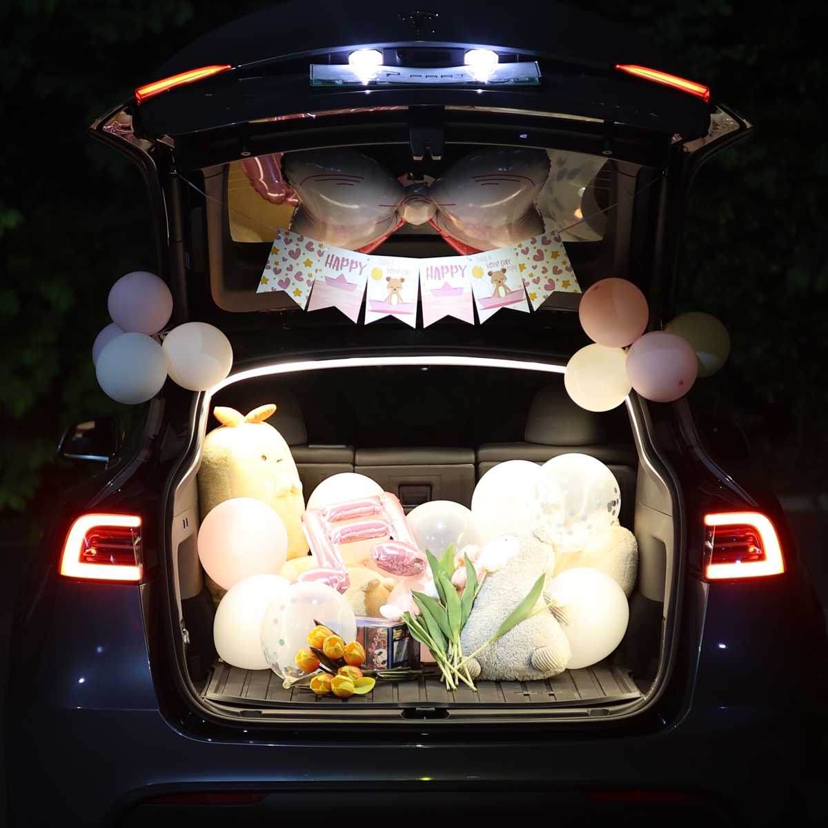 TPARTS Smart Sensor Front & Rear Boot Dual-Colour Ambient Lighting for Model Y 2021–2024 / Juniper Model Y Built Before November 2025