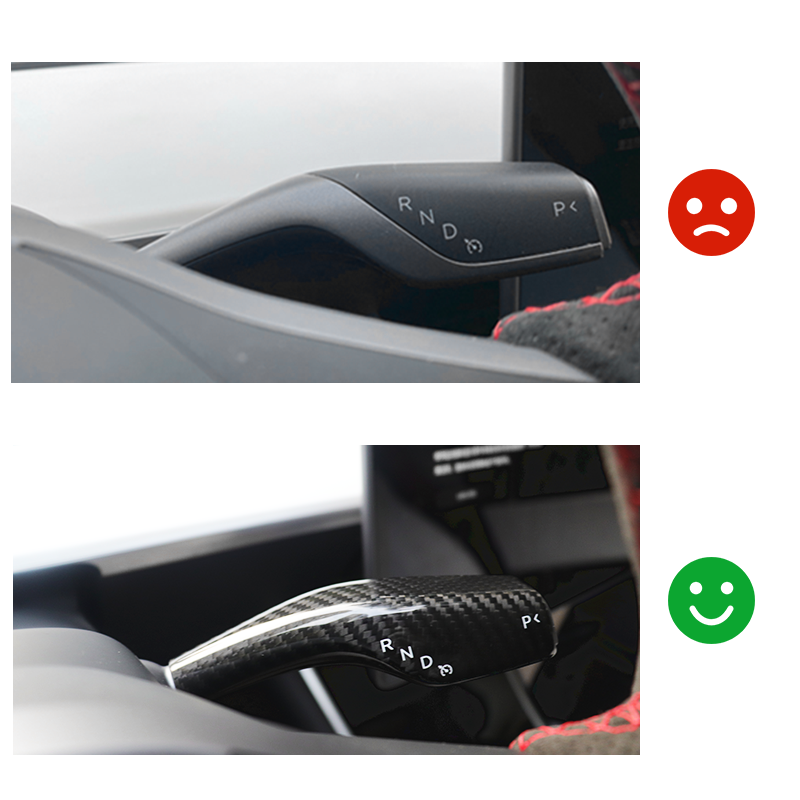 TPARTS Model 3/Y Real Carbon Fibre Stalk Cover