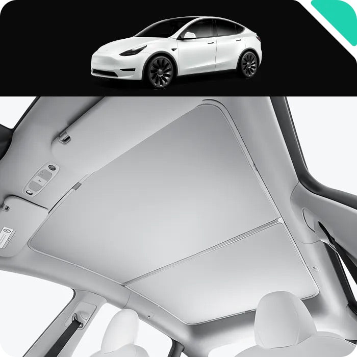 【Summer Special】HaloBLk Model Y Halo Roof Glass Sunshade & Parasol Set