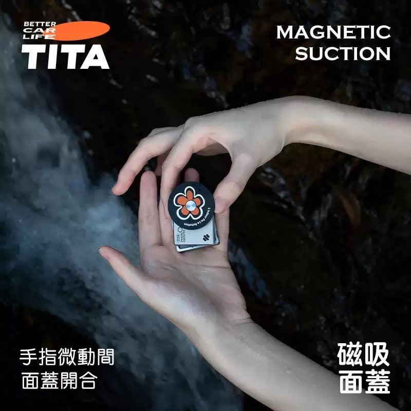 TITA Record Player Car Air Freshener – Metal Edition Vent Clip Fragrance for Tesla & Non-Tesla Vehicles