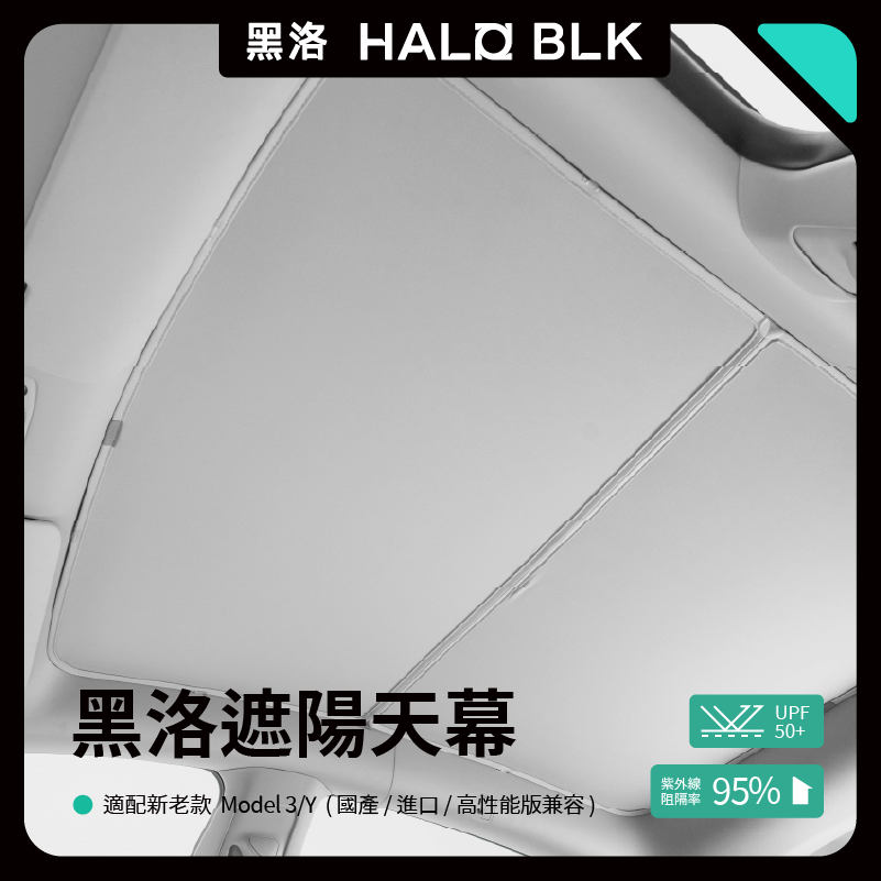 【Summer Special】HaloBLk Model Y Halo Roof Glass Sunshade & Parasol Set