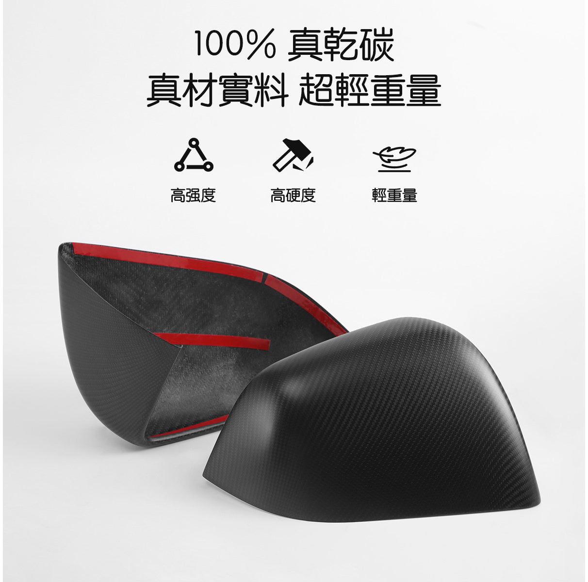 TPARTS Model 3/Y/Highland Real Carbon Fibre Wing Mirror Covers