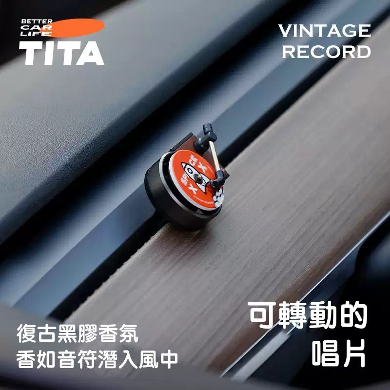 TITA Vinyl Record Car Air Freshener – For Tesla & Non-Tesla Vehicles / Vent Clip Fragrance