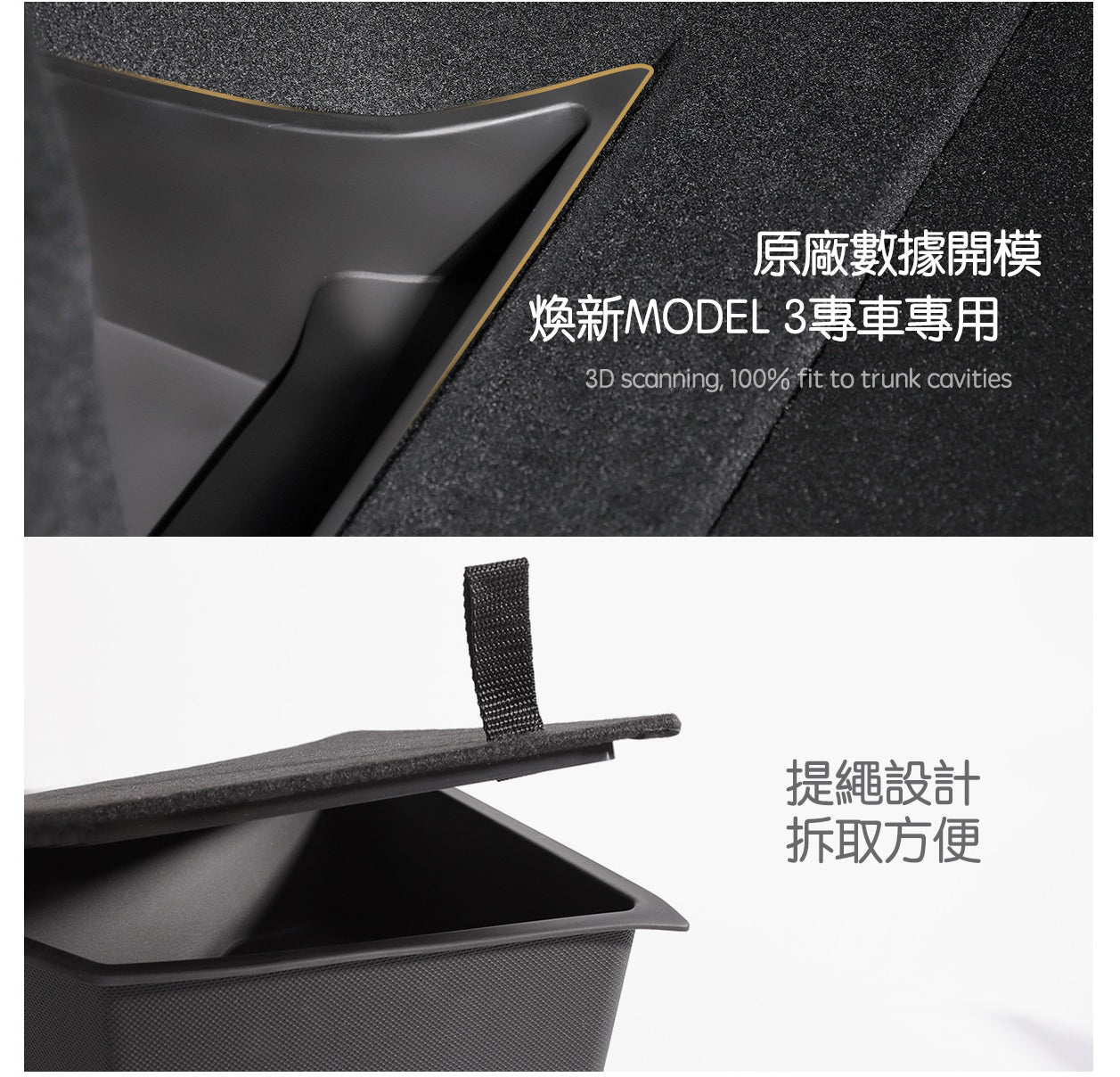 TPARTS Model 3 Highland Boot Side Storage Boxes with Lids (Left & Right)