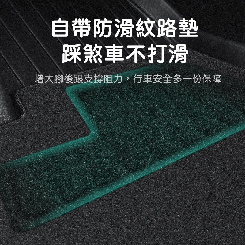 HaloBLk Double-Layer Floor Mats for Model Y Juniper – Front & Rear Boot Liners + Seat-Back Protectors (4-Piece Set)