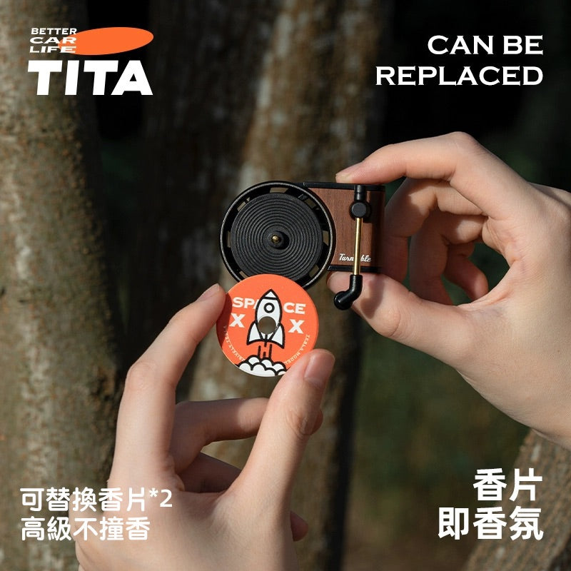 TITA Vinyl Record Car Air Freshener – For Tesla & Non-Tesla Vehicles / Vent Clip Fragrance