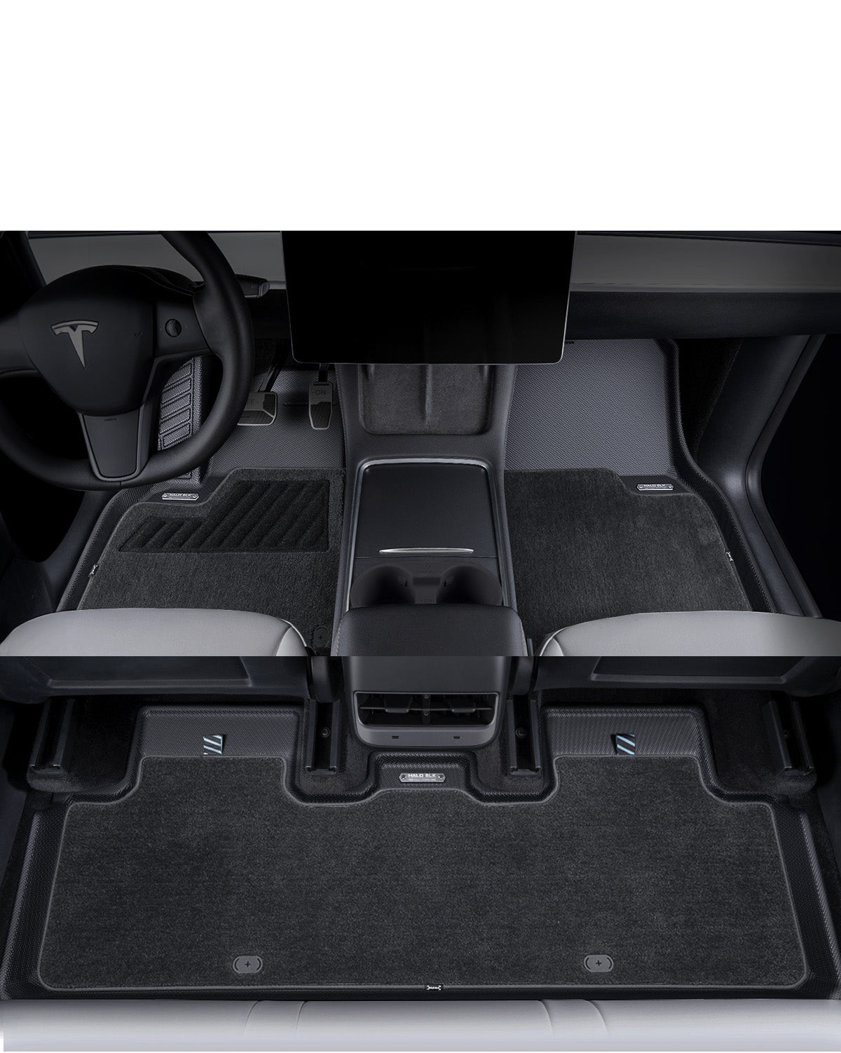 HaloBLk Model Y Epic Dual-Layer Floor Mats