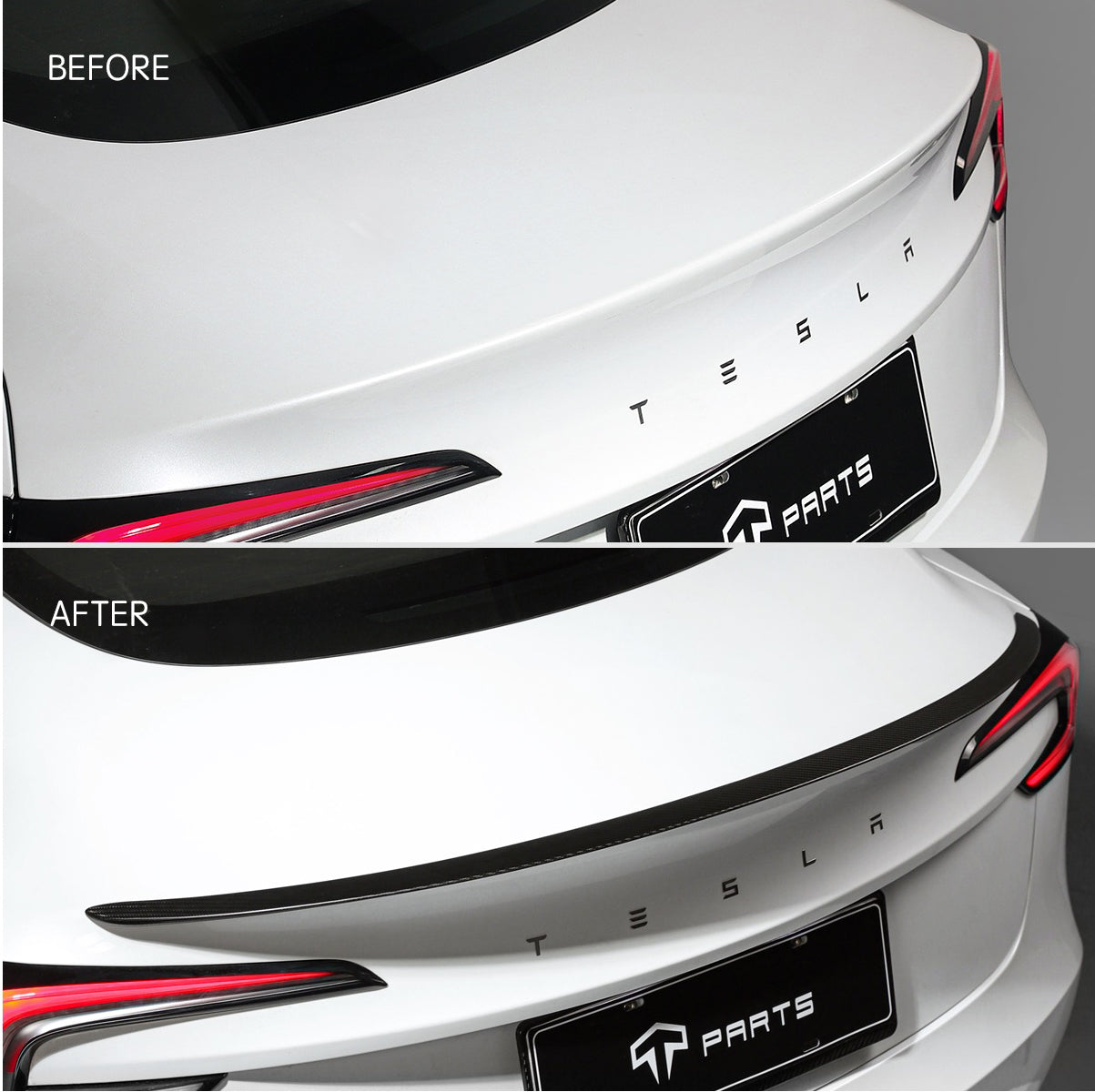 TPARTS Model 3 Highland Matte Black Real Carbon Fibre Spoiler