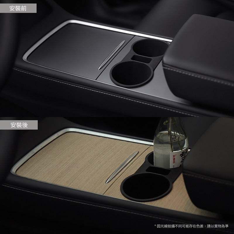 TPARTS Model 3/Y OEM-Style Natural Wood Centre Console Wrap